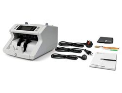 Contador de billetes safescan 2265 funcion añadir y fajos verifica uv/mg/color/tamaño y espesor 1200 billetes/min