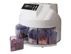Contador y clasificador de monedas safescan 1250eur velocidad 200 monedas / minuto capacidad 500 monedas