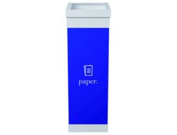 Contenedor papelera reciclaje paperflow con tapa poliestireno para papeles 60 l 76x36,3x26,3 cm