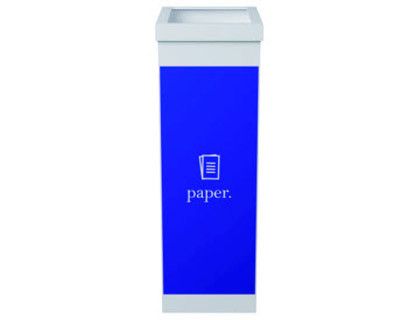 Contenedor papelera reciclaje paperflow con tapa poliestireno para papeles 60 l 76x36,3x26,3 cm