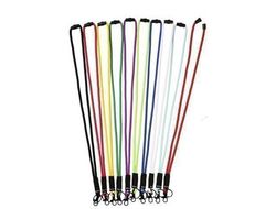 Cordon colgante tarifold textil 5 mm para identificadores con doble enganche anilla y mosquetones