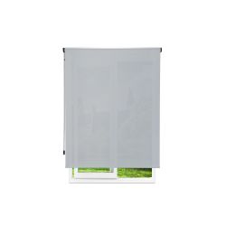 Cortina Enrollable 120 cm Ancho x 220 cm Alto - Color Blanco Perla Con Mecanico Negro