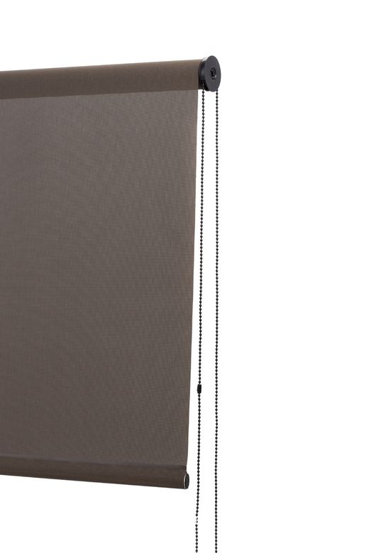 Cortina Enrollable 140 cm Ancho x 220 cm Alto - Color Blanco Con Mecanico Gris