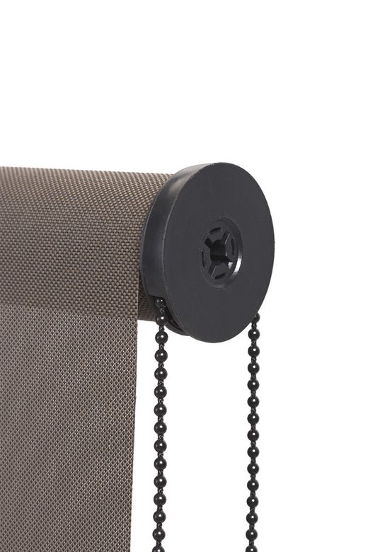 Cortina Enrollable 160 cm Ancho  x  240 cm Alto   - Color Perla Con Mecanico Negro