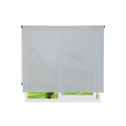 Cortina Enrollable 180 cm Ancho  x  180 cm Alto   - Color Antracita Con Mecanico Negro