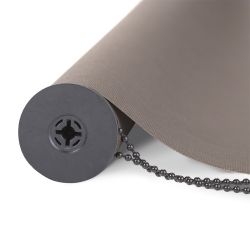 Cortina Enrollable 180 cm Ancho  x  200 cm Alto   - Color Perla Con Mecanico Negro