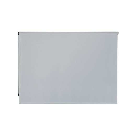 Cortina Enrollable 200 cm Ancho x 240 cm Alto - Color Blanco Lino Con Mecanico Gris