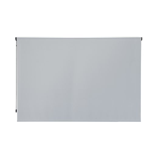 Cortina Enrollable 220 cm Ancho x 180 cm Alto - Color Blanco Lino Con Mecanico Negro