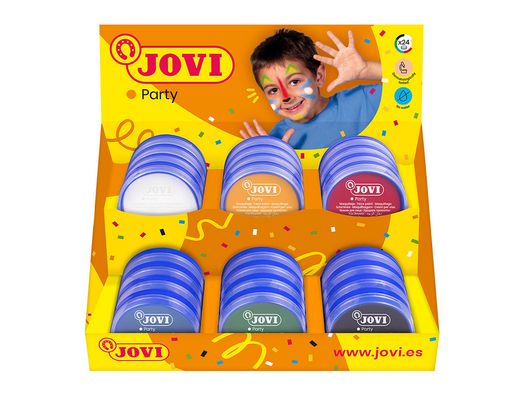 Crema maquillaje jovi face paint 8 ml expositor de 24 unidades 6 colores surtidos