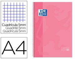 Cuaderno 80h A4 Cuadricula 5x5 Rosa 400040984