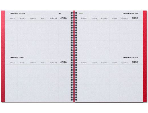 Cuaderno aula planner additio din A4 160 paginas plan anual y mensual con programacion y evaluacion catalan