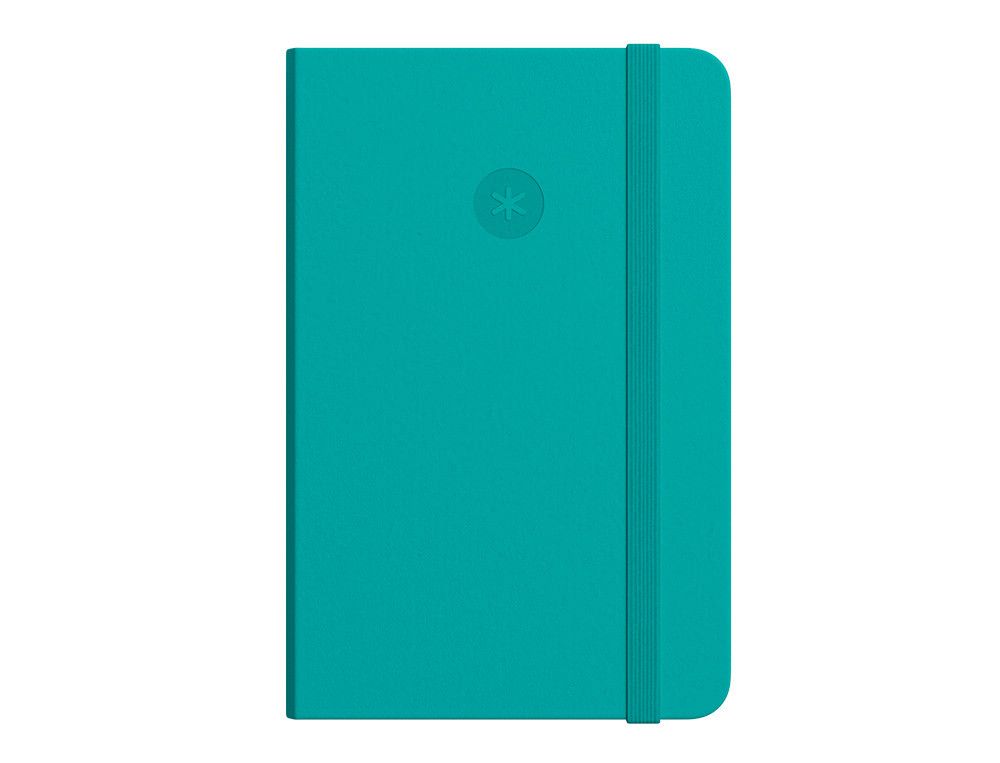 Cuaderno con gomilla antartik notes tapa blanda a5 hojas lisas turquesa 80 hojas 80 gr fsc