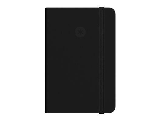 Cuaderno con gomilla antartik notes tapa blanda a6 cuadricula negro 100 hojas 80 gr fsc
