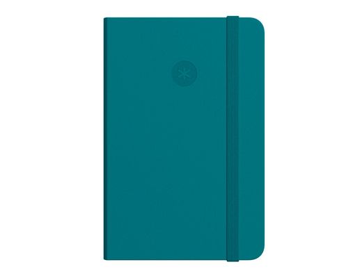 Cuaderno con gomilla antartik notes tapa blanda a6 cuadricula verde aguamarina 100 hojas 80 gr fsc