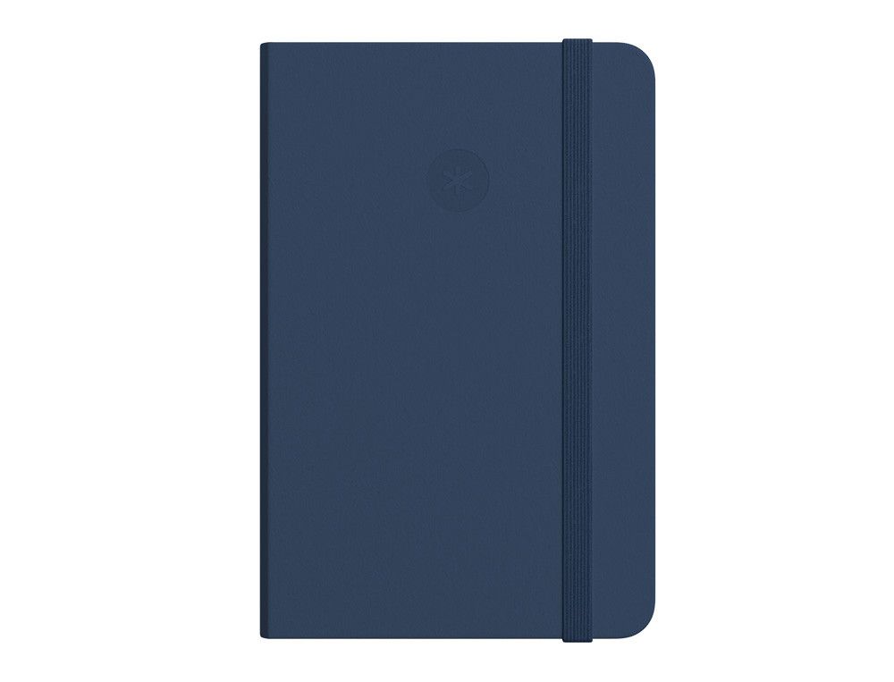 Cuaderno con gomilla antartik notes tapa blanda a6 rayas azul marino 100 hojas 80 gr fsc