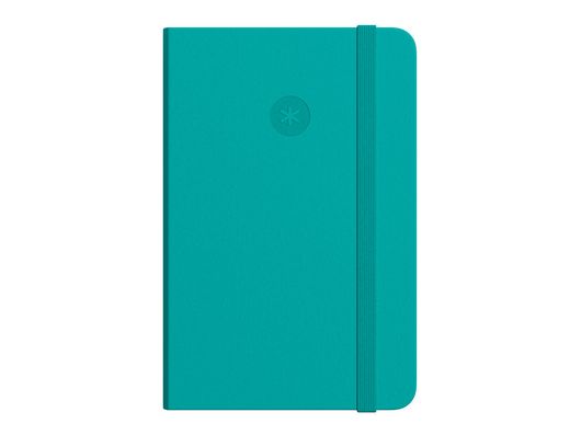 Cuaderno con gomilla antartik notes tapa dura a5 hojas cuadricula turquesa 100 hojas 80 gr fsc
