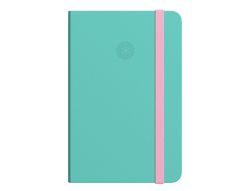 Cuaderno con gomilla antartik notes tapa dura a6 hojas lisas rosa y turquesa 100 hojas 80 gr fsc