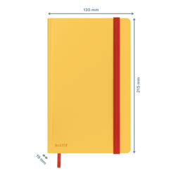 Cuaderno con tapas duras Leitz Cosy,  80 hojas, cuadriculado, DIN A5, amarillo