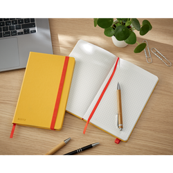 Cuaderno con tapas duras Leitz Cosy,  80 hojas, cuadriculado, DIN A5, amarillo