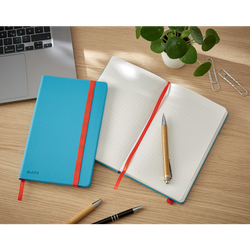 Cuaderno con tapas duras Leitz Cosy,  80 hojas, cuadriculado, DIN A5, azul