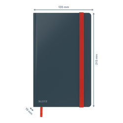 Cuaderno con tapas duras Leitz Cosy,  80 hojas, cuadriculado, DIN A5, gris