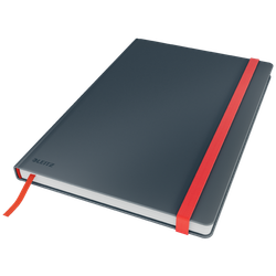 Cuaderno con tapas duras Leitz Cosy,  80 hojas, cuadriculado, DIN B5, gris