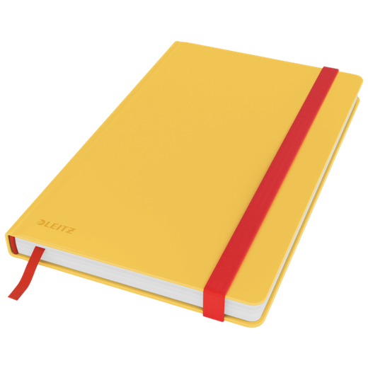 Cuaderno con tapas duras Leitz Cosy, 80 hojas, rayado horizontal, DIN A5, amarillo