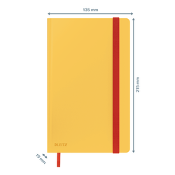 Cuaderno con tapas duras Leitz Cosy, 80 hojas, rayado horizontal, DIN A5, amarillo