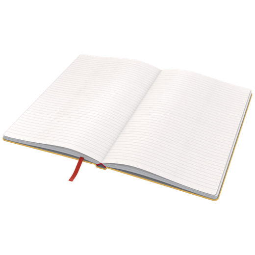 Cuaderno con tapas duras Leitz Cosy, 80 hojas, rayado horizontal, DIN A5, amarillo