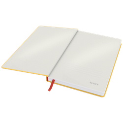 Cuaderno con tapas duras Leitz Cosy, 80 hojas, rayado horizontal, DIN A5, amarillo