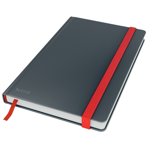 Cuaderno con tapas duras Leitz Cosy, 80 hojas, rayado horizontal, DIN A5, gris
