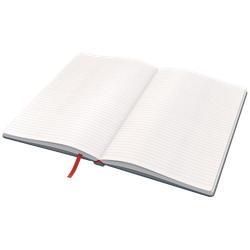 Cuaderno con tapas duras Leitz Cosy, 80 hojas, rayado horizontal, DIN A5, gris