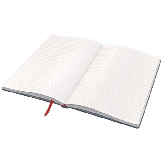 Cuaderno con tapas duras Leitz Cosy, 80 hojas, rayado horizontal, DIN A5, gris