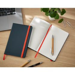 Cuaderno con tapas duras Leitz Cosy, 80 hojas, rayado horizontal, DIN A5, gris