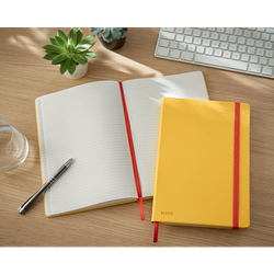 Cuaderno con tapas duras Leitz Cosy,  80 hojas, rayado horizontal, DIN B5, amarillo