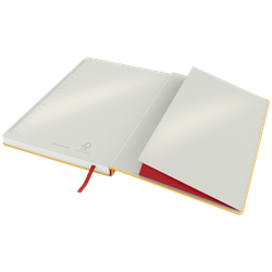 Cuaderno con tapas duras Leitz Cosy,  80 hojas, rayado horizontal, DIN B5, amarillo