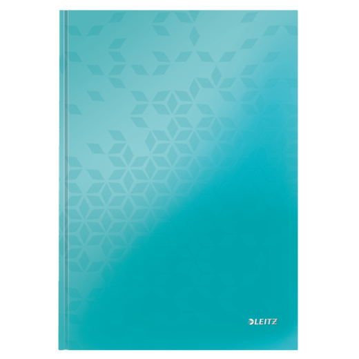 Cuaderno con tapas duras Leitz WOW, 80 hojas cuadriculado 5, DIN A4, turquesa