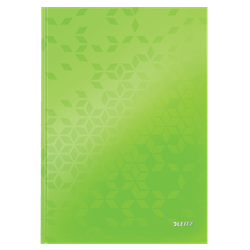 Cuaderno con tapas duras Leitz WOW, 80 hojas cuadriculado 5, DIN A4, verde