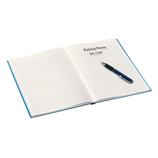 Cuaderno con tapas duras Leitz WOW, 80 hojas cuadriculado 5, DIN A5, azul