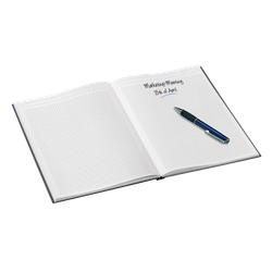 Cuaderno con tapas duras Leitz WOW, 80 hojas cuadriculado 5, DIN A5, negro