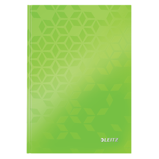 Cuaderno con tapas duras Leitz WOW, 80 hojas cuadriculado 5, DIN A5, verde
