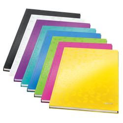 Cuaderno con tapas duras Leitz WOW, 80 hojas rayado horizontal, DIN A4, azul