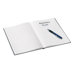 Cuaderno con tapas duras Leitz WOW, 80 hojas rayado horizontal, DIN A4, negro