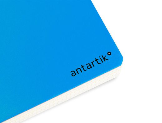Cuaderno espiral liderpapel a4 antartik tapa dura 80h 100gr cuadro 4mm con margen color azul