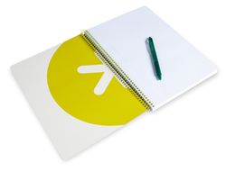 Cuaderno espiral liderpapel a4 antartik tapa dura 80h 100gr cuadro 4mm con margen color azul