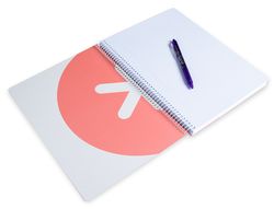 Cuaderno espiral liderpapel a4 antartik tapa dura 80h 100gr cuadro 4mm con margen color coral
