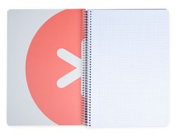 Cuaderno espiral liderpapel a4 antartik tapa dura 80h 100gr cuadro 4mm con margen color coral