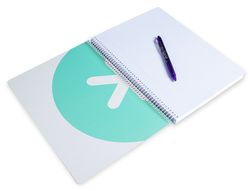 Cuaderno espiral liderpapel a4 antartik tapa dura 80h 100gr cuadro 4mm con margen color menta