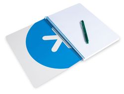 Cuaderno espiral liderpapel a4 antartik tapa dura 80h 100gr cuadro 4mm con margen color rojo
