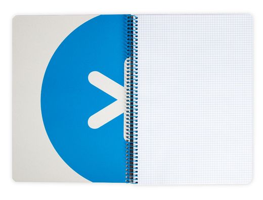 Cuaderno espiral liderpapel a4 antartik tapa dura 80h 100gr cuadro 4mm con margen color rojo